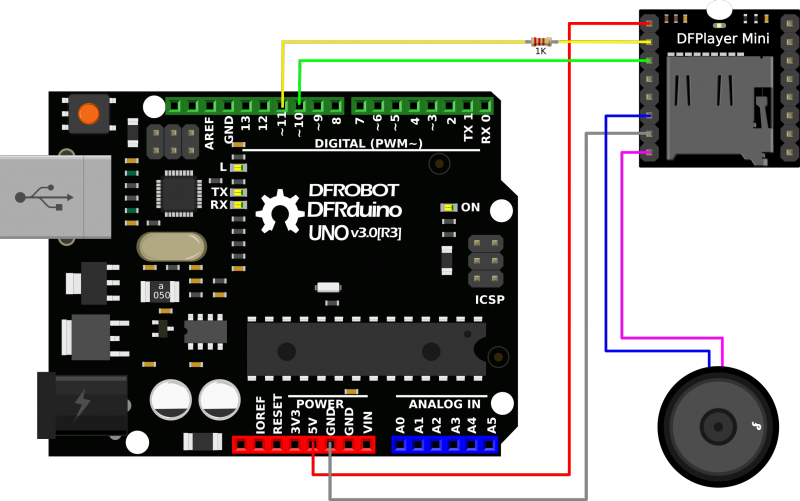 DFPlayer_mini_connection